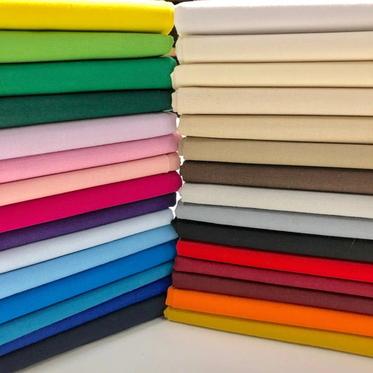 100% Cotton Plain  Lifestyle Cotton Fabric | Lightweight OEKO-TEX Cotton 52" (132cm) Wide – Sold by the Meter