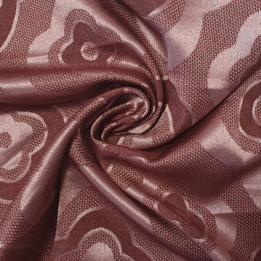 Luxuriöser Satin-Jacquard-Polsterstoff mit Blumenmuster – 58" für Vorhänge und Schneiderei (Mauve Floral)