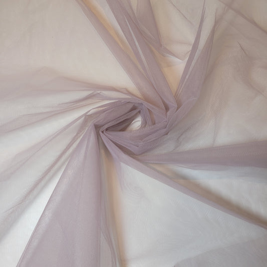 Mauve Premium Soft Plain Sheer Tulle Net Fabric Tutu Fairy Veil Bridal 58" By The Meter