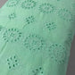 Mint Cotton Broderie Anglaise Eyelet Fabric Dress Craft Costume Material 44" By The Meter