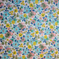 Mint Wild Floral 100% Cotton Organic Craft Dress Quilting Fabric 44" By The Meter