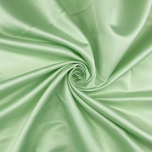 Mint Dull Duchess Bridal Satin Fabric Bridal Dress Prom Craft Material Crepe Back By the Meter 58"