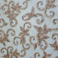 Mint Luxury Floral Embroidered Net Fabric – Designer Mesh Fabric 44" By The Meter