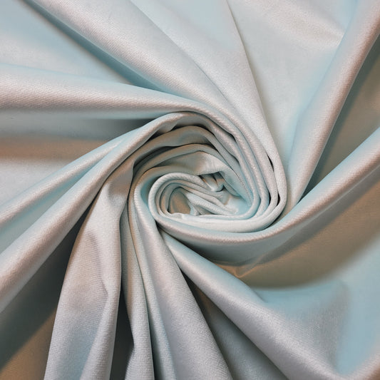 Mint Plush Plain Velvet Fabric 58” Wide – Upholstery, Curtains & Cushions | By the Meter | I Need Fabrics UK