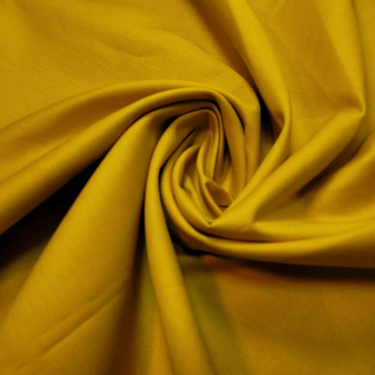 Mustard 100% Cotton Dobby Jacquard Fabric Shirt Dress Craft Quilting Material Meter 58" By the Meter