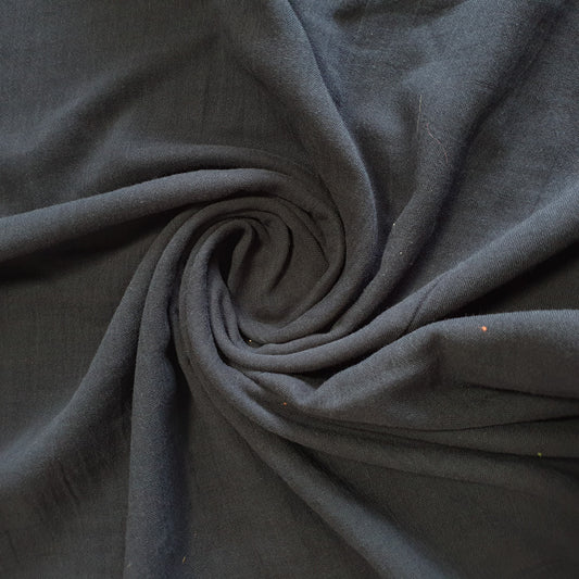 Marineblauer Double Gauze 100% Baumwollstoff Kleid Doppeltuch Musselin Material Meterware 58"