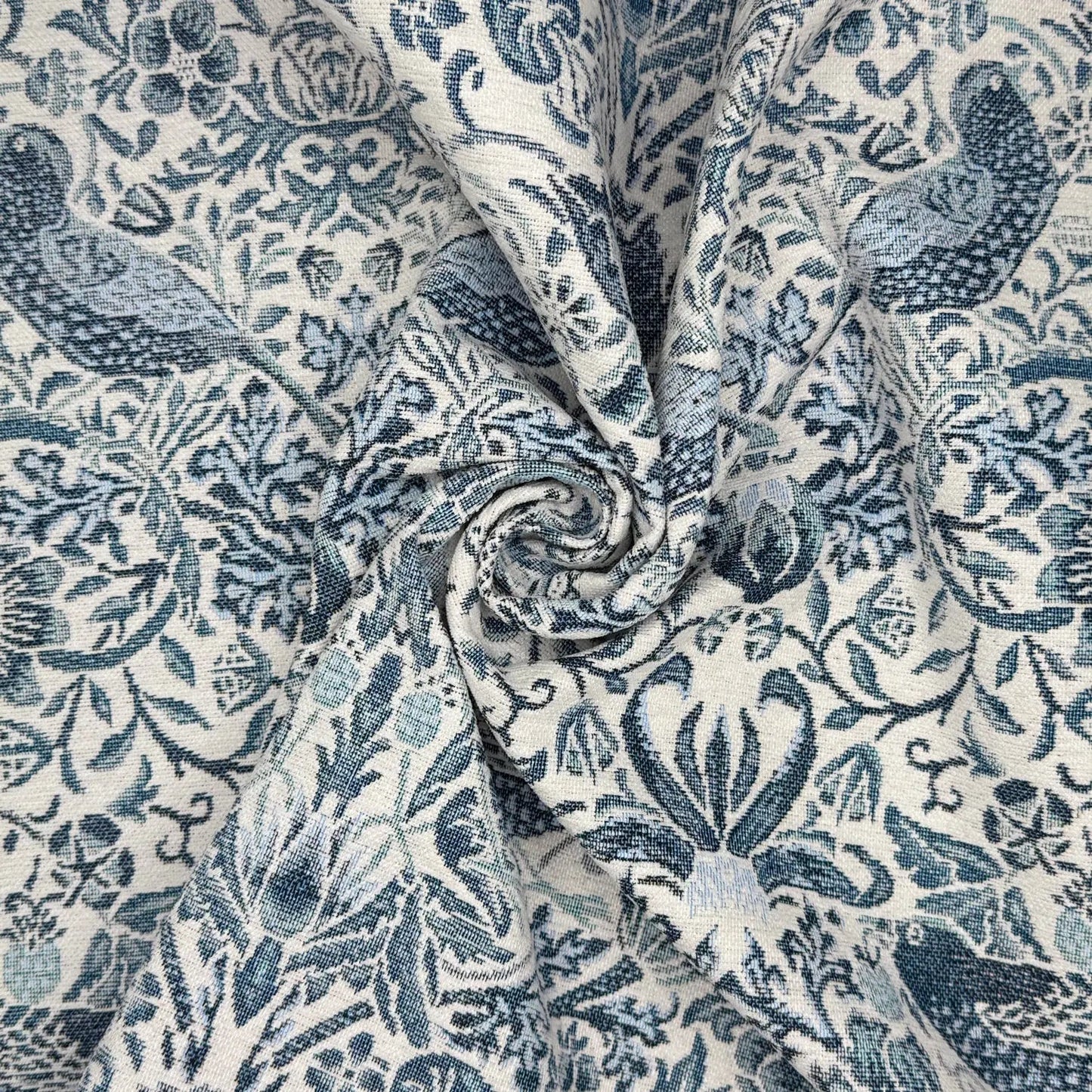 William Morris Cotton Rich Chenille Fabric | Luxury Upholstery 140cm Wide â€“ 15M Roll