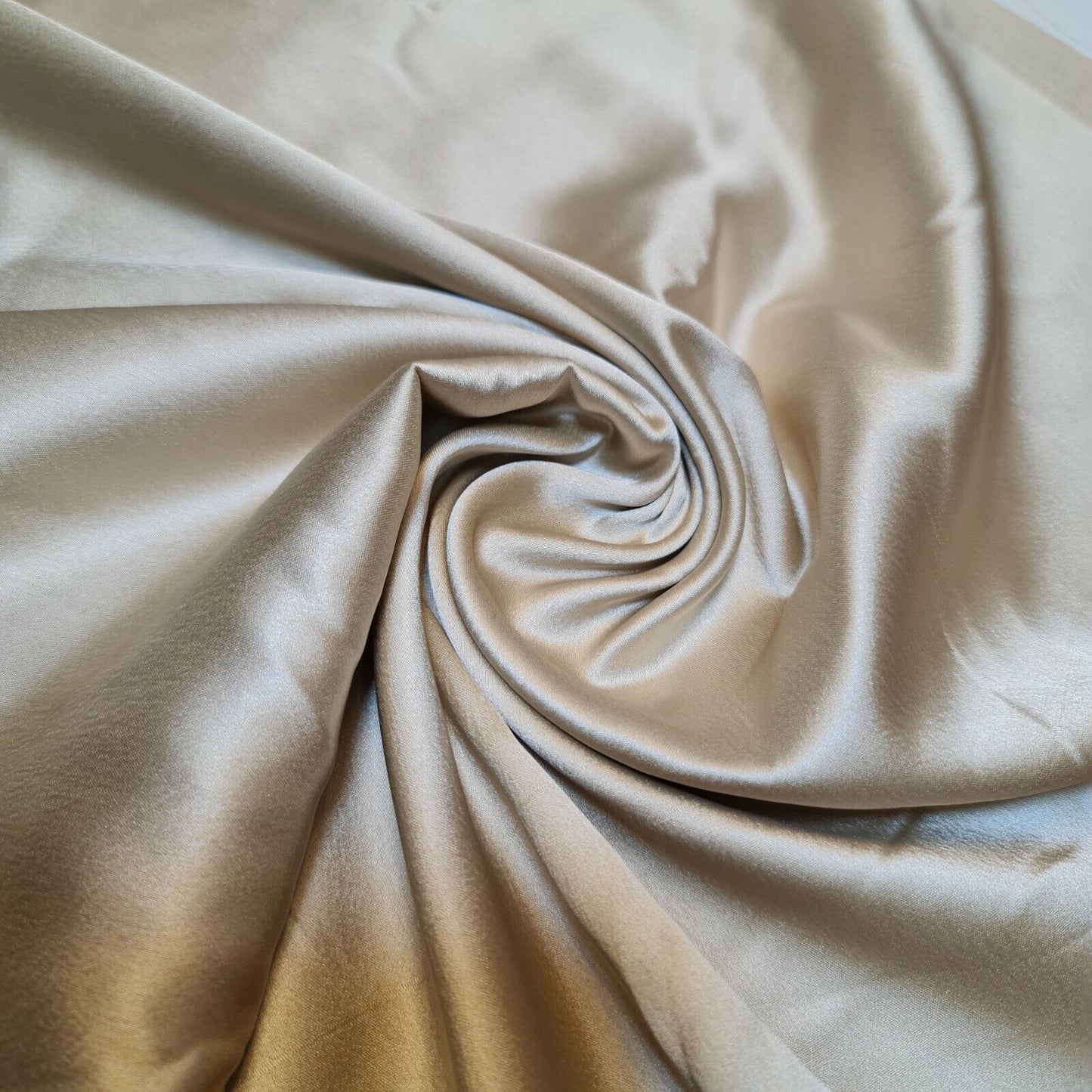 Nude Glossy Charmeuse Silky Material Bridal Dress Craft Wedding Event Decor Polyester Fabric 44" Wide ( 23 Meter Roll )