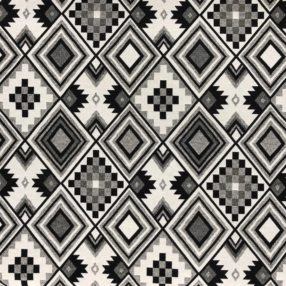 New World Tapestry Black & White Fabric | Luxury Cotton Rich Tapestry 55" (140cm) Wide â€“ 15M Roll