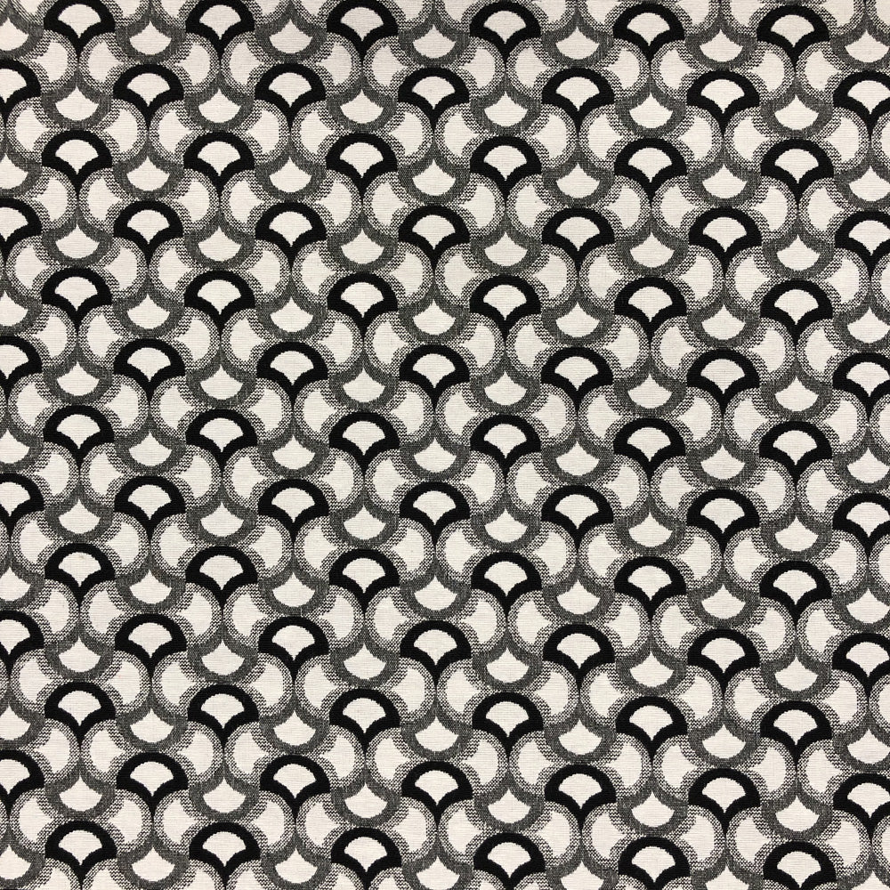 New World Tapestry Black & White Fabric | Luxury Cotton Rich Tapestry 55" (140cm) Wide – Sold by the Meter