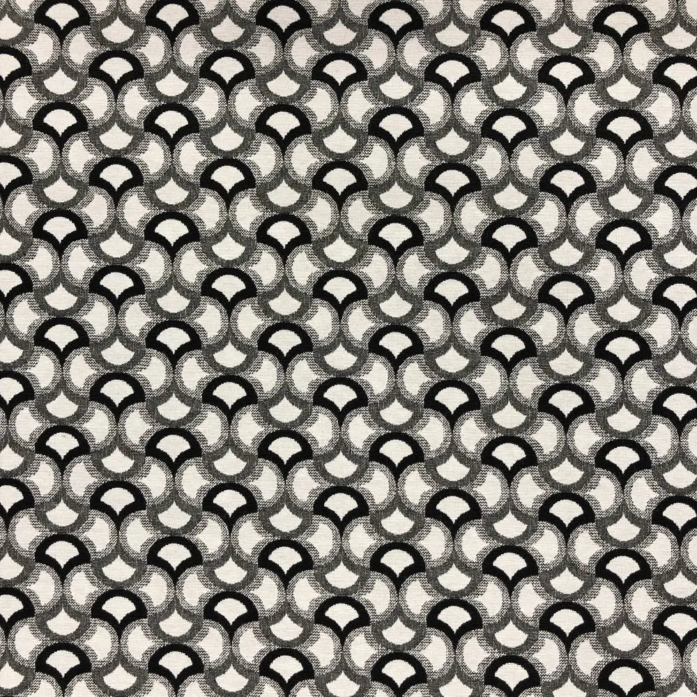 New World Tapestry Black & White Fabric | Luxury Cotton Rich Tapestry 55" (140cm) Wide â€“ 15M Roll