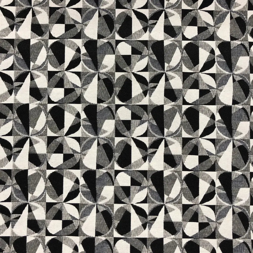 New World Tapestry Black & White Fabric | Luxury Cotton Rich Tapestry 55" (140cm) Wide â€“ 15M Roll