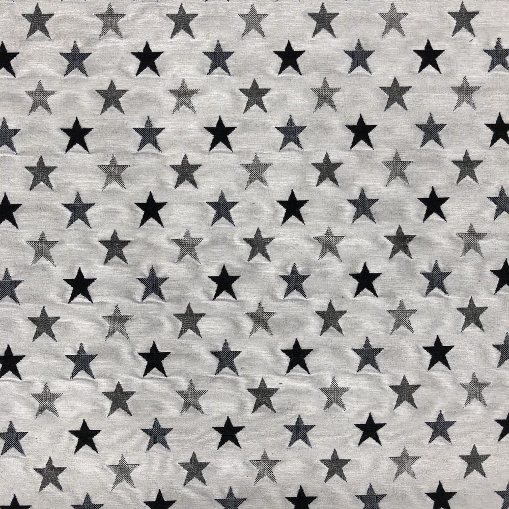 New World Tapestry Black & White Fabric | Luxury Cotton Rich Tapestry 55" (140cm) Wide – Sold by the Meter
