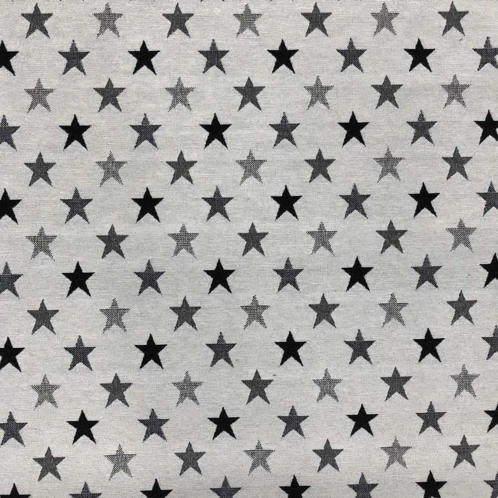 New World Tapestry Black & White Fabric | Luxury Cotton Rich Tapestry 55" (140cm) Wide â€“ 15M Roll