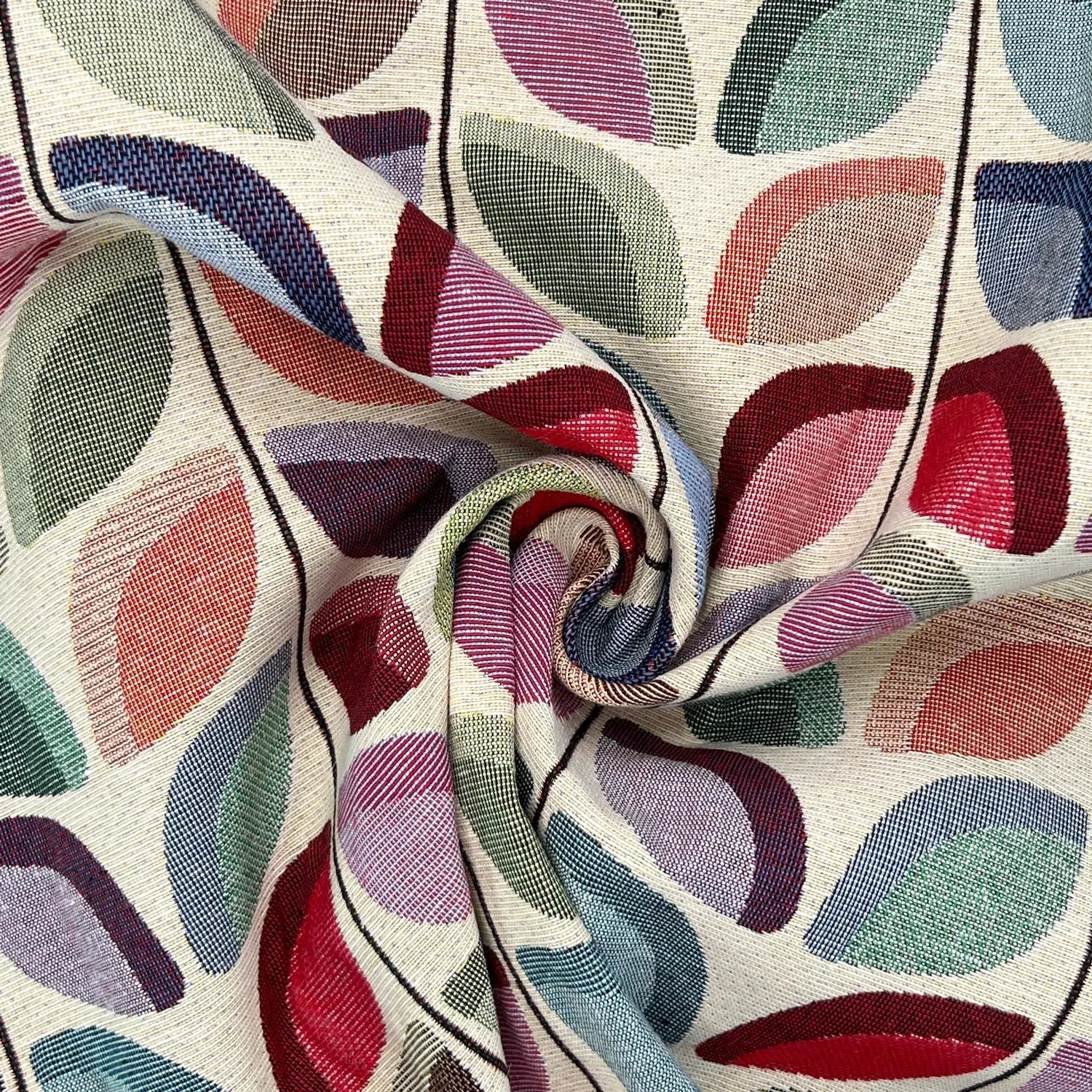 Luxury Cotton Rich Tapestry Fabric â€“ New World Full Colour 55" (140cm) Wide â€“ 15M Roll