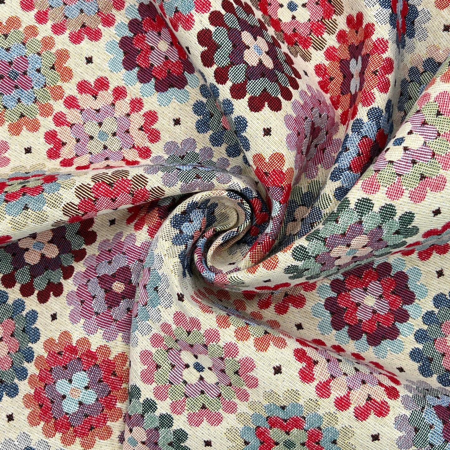 Luxury Weight Cotton Rich Tapestry Fabric | New World Full Colour 55" (140cm) Wide – Sold by the Meter