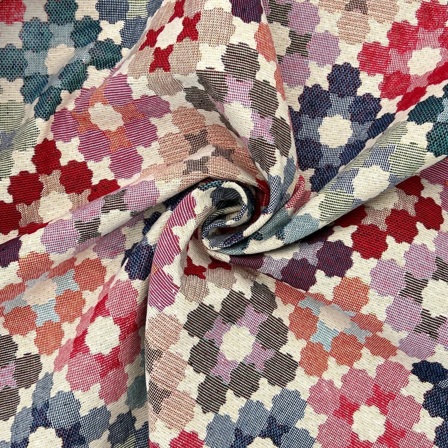 Luxury Cotton Rich Tapestry Fabric â€“ New World Full Colour 55" (140cm) Wide â€“ 15M Roll