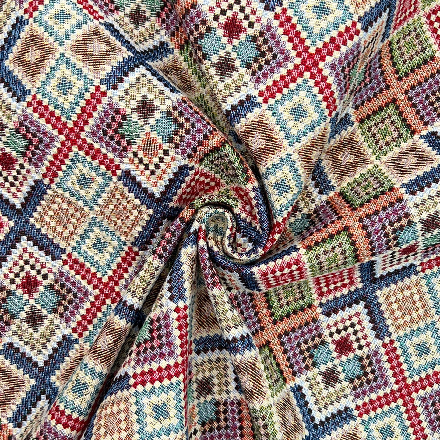 Luxury Weight Cotton Rich Tapestry Fabric | New World Full Colour 55" (140cm) Wide – Sold by the Meter
