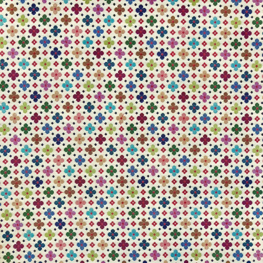 Luxury Cotton Rich Tapestry Fabric â€“ New World Full Colour 55" (140cm) Wide â€“ 15M Roll