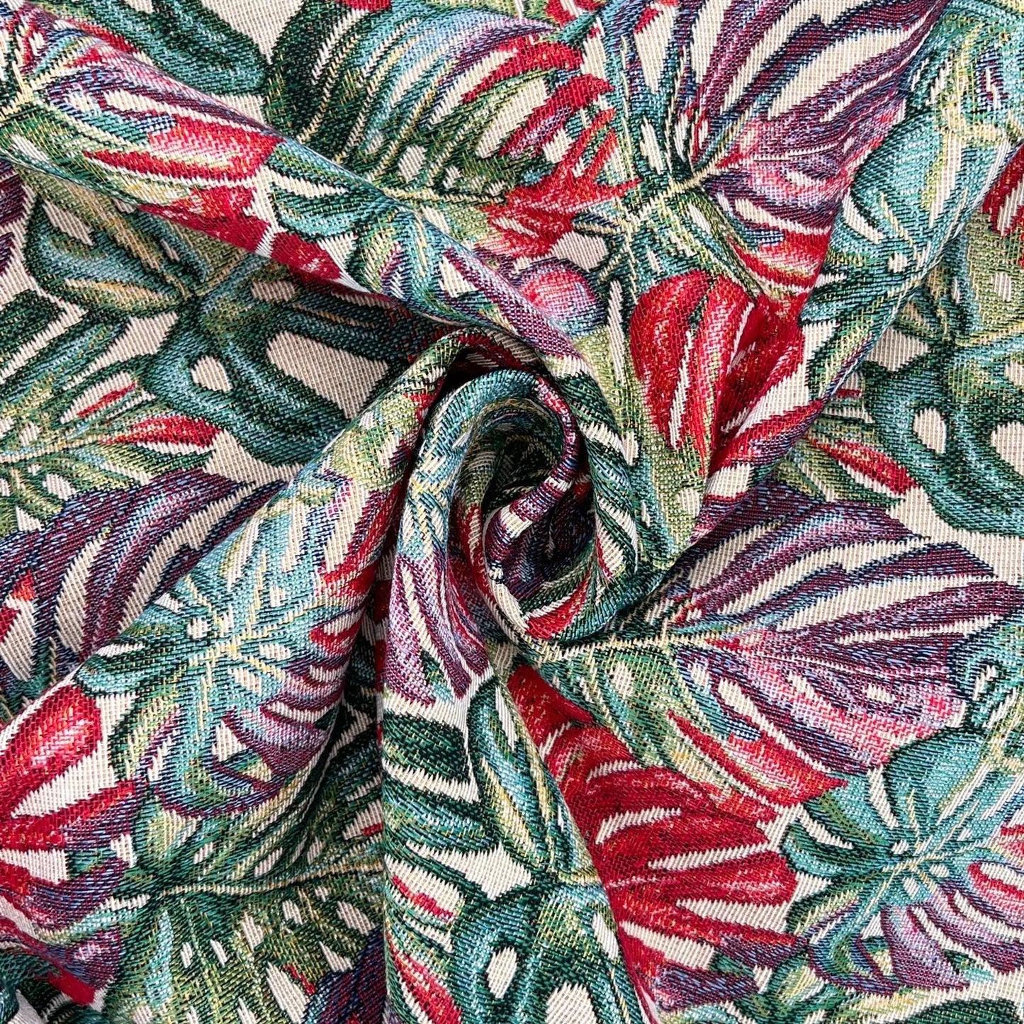 Luxury Cotton Rich Tapestry Fabric â€“ New World Full Colour 55" (140cm) Wide â€“ 15M Roll