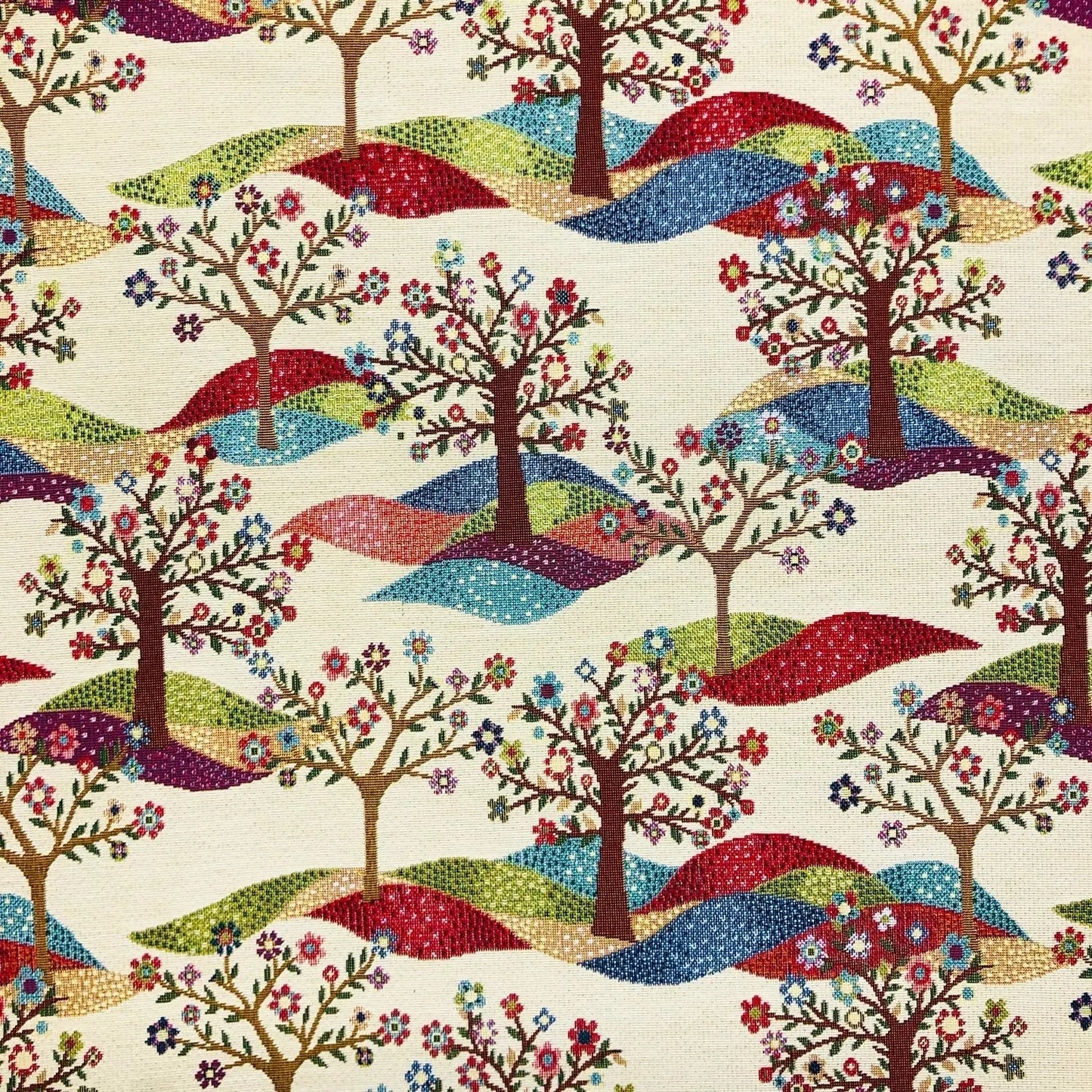 Luxury Cotton Rich Tapestry Fabric â€“ New World Full Colour 55" (140cm) Wide â€“ 15M Roll