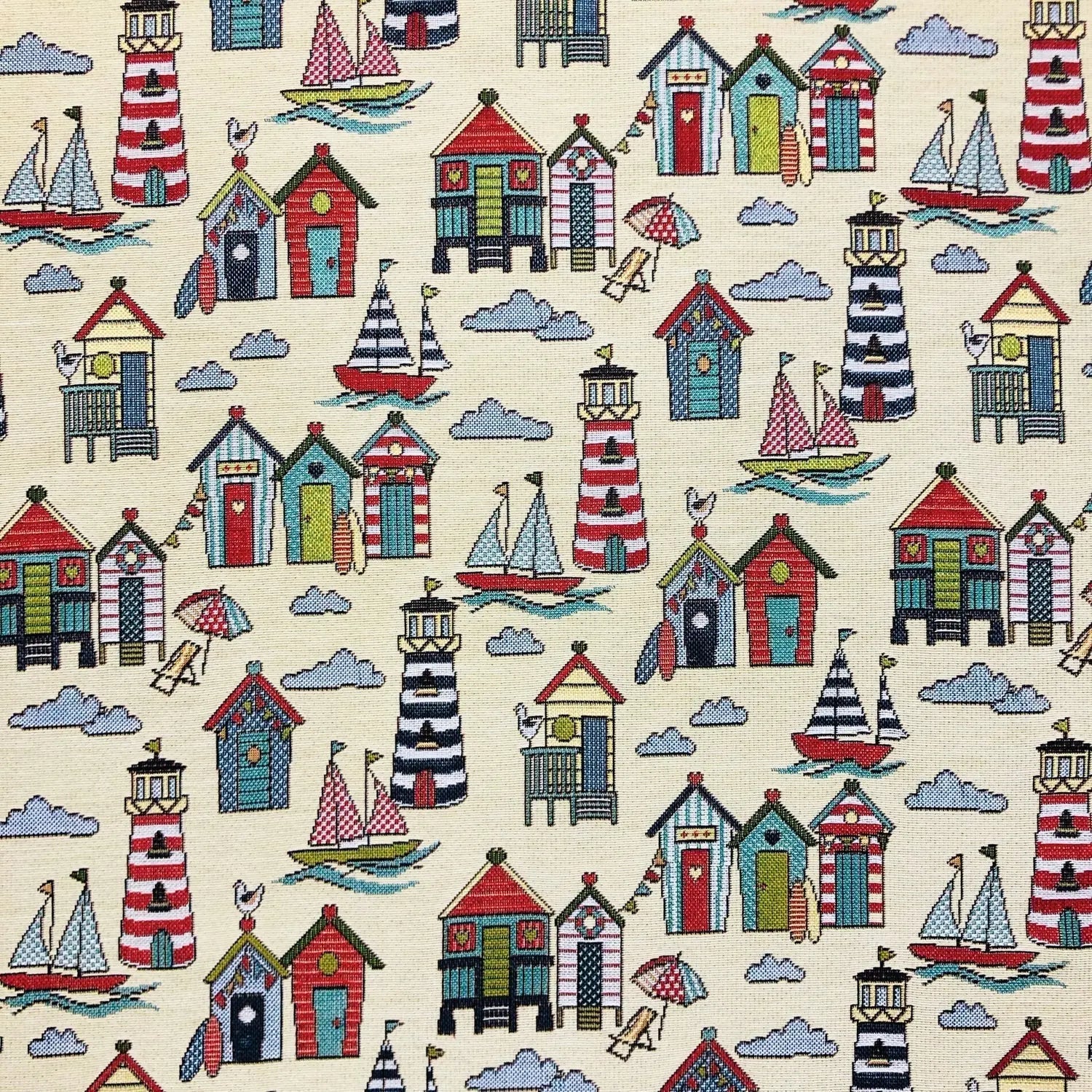 Luxury Cotton Rich Tapestry Fabric â€“ New World Full Colour 55" (140cm) Wide â€“ 15M Roll