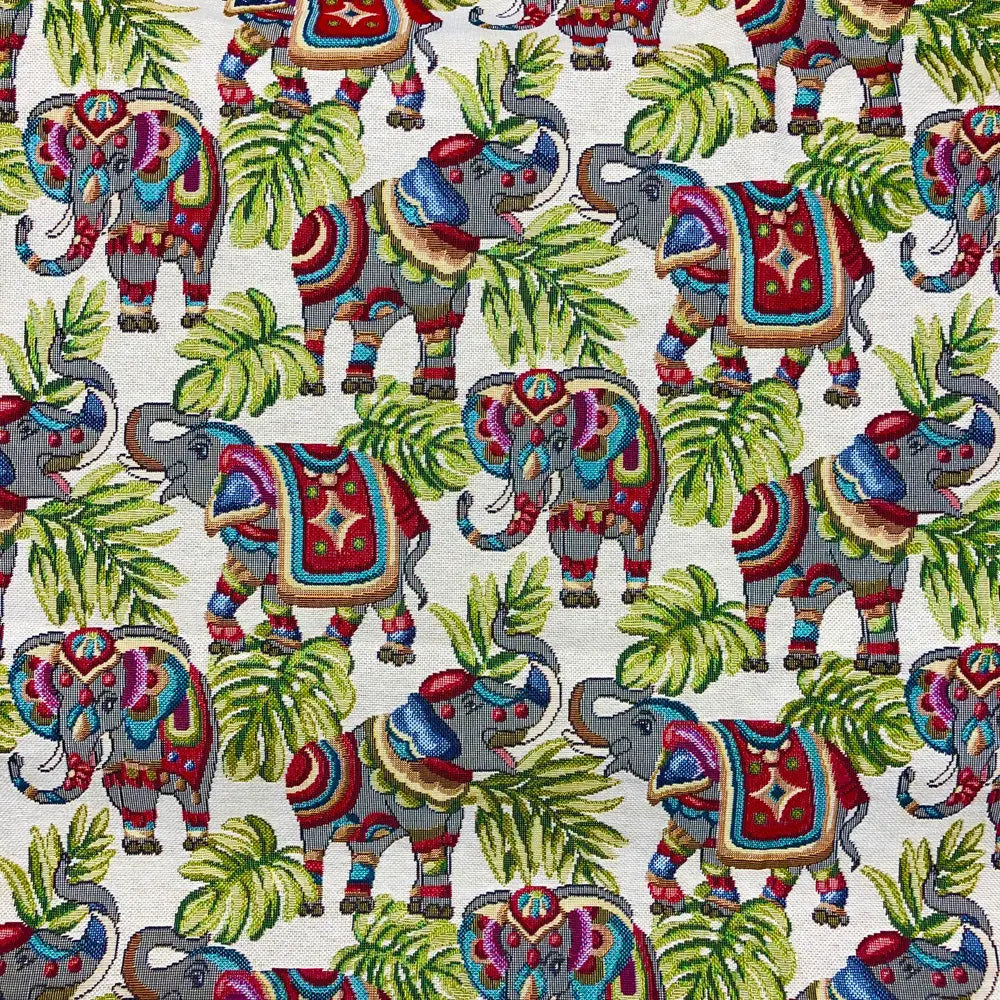 Luxury Cotton Rich Tapestry Fabric â€“ New World Full Colour 55" (140cm) Wide â€“ 15M Roll