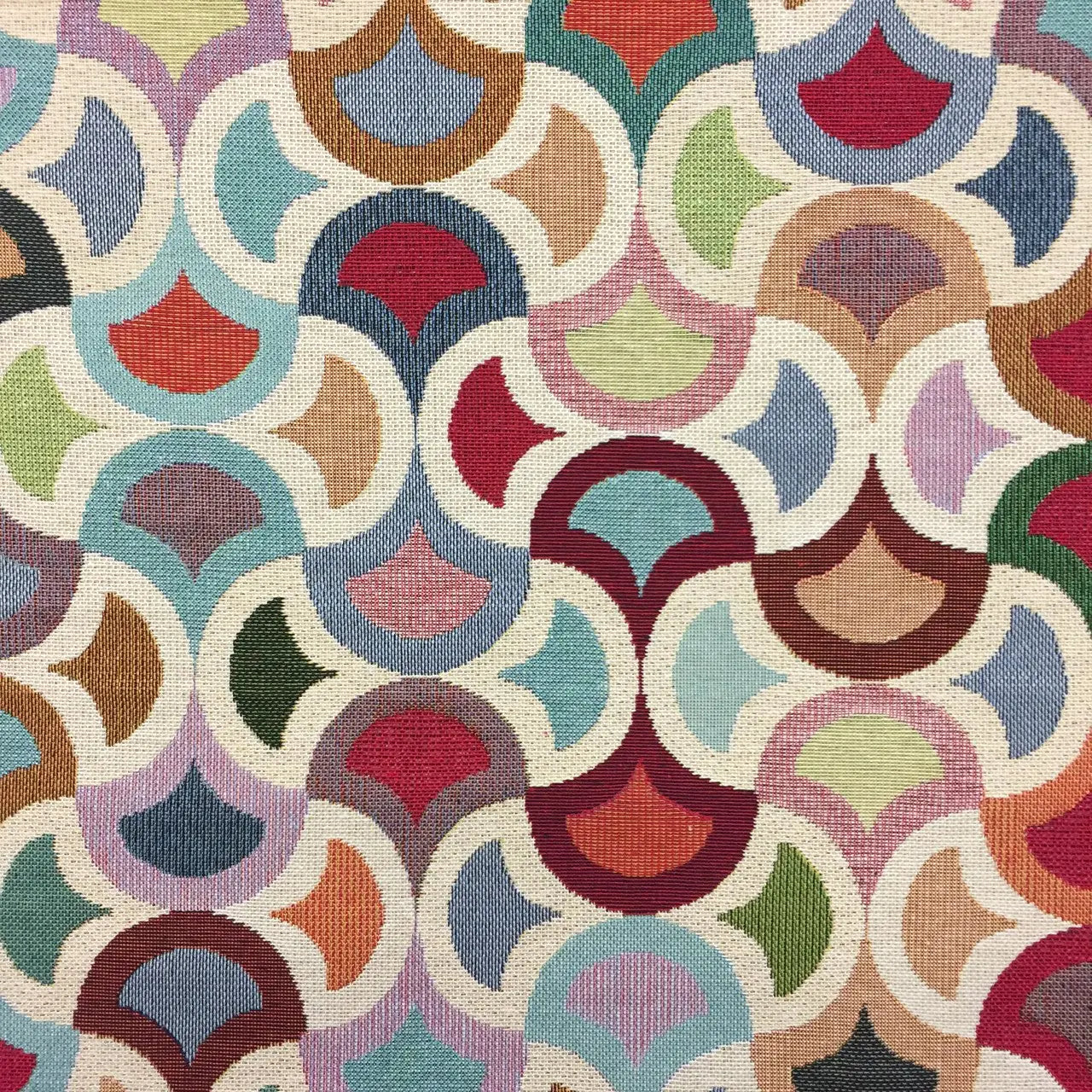Luxury Cotton Rich Tapestry Fabric â€“ New World Full Colour 55" (140cm) Wide â€“ 15M Roll