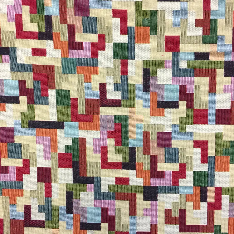 Luxury Cotton Rich Tapestry Fabric â€“ New World Full Colour 55" (140cm) Wide â€“ 15M Roll