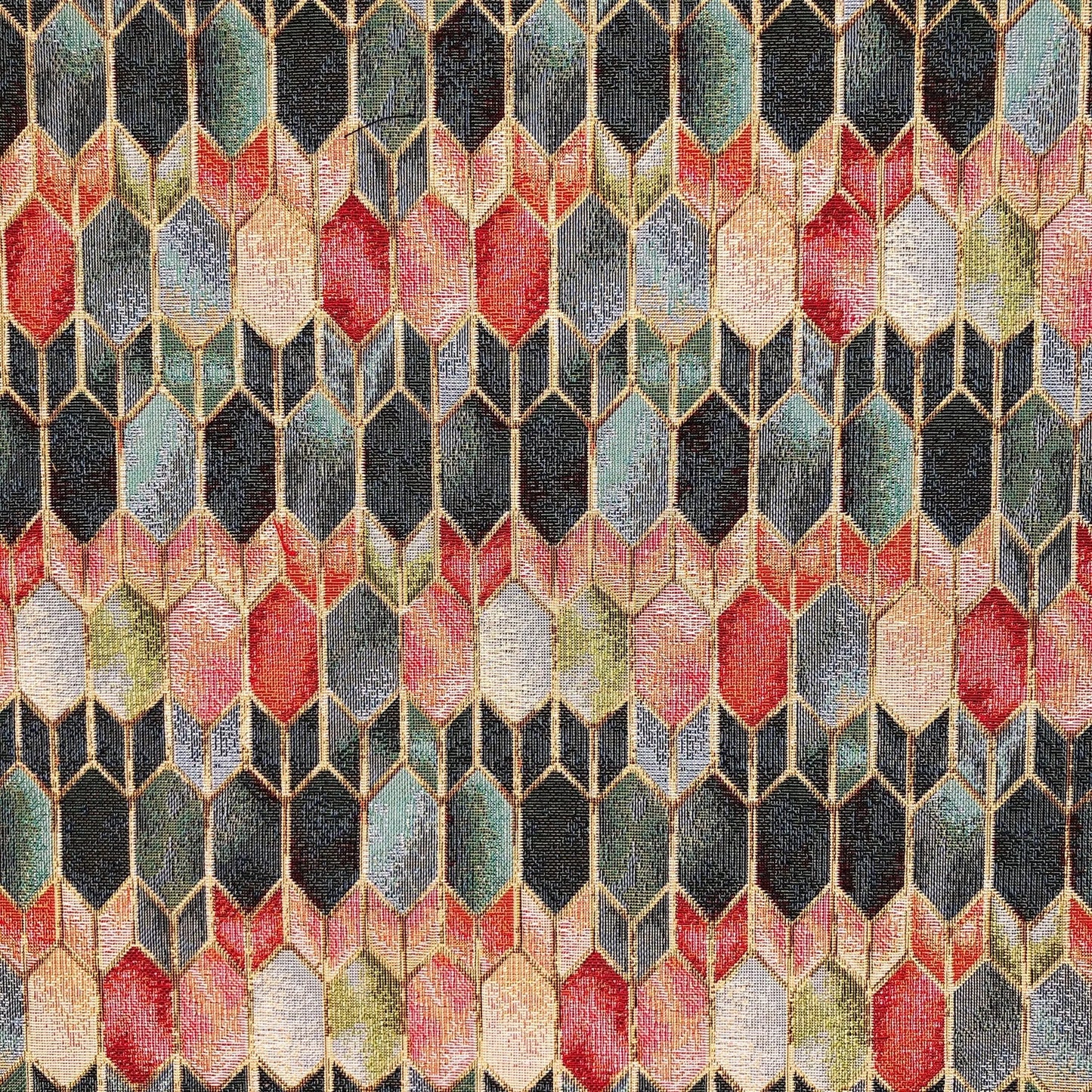 Luxury Cotton Rich Tapestry Fabric â€“ New World Full Colour 55" (140cm) Wide â€“ 15M Roll
