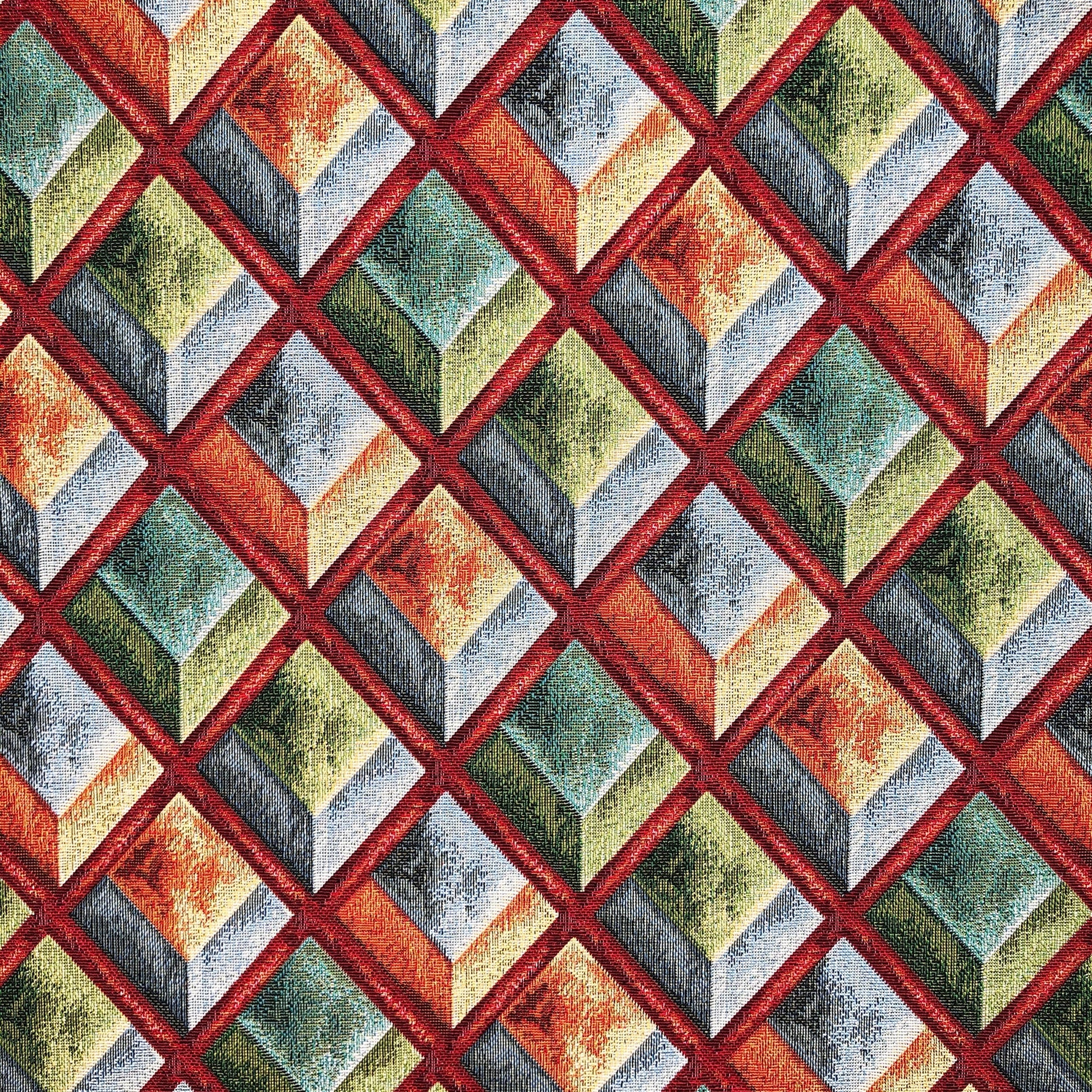 Luxury Weight Cotton Rich Tapestry Fabric | New World Full Colour 55" (140cm) Wide – Sold by the Meter