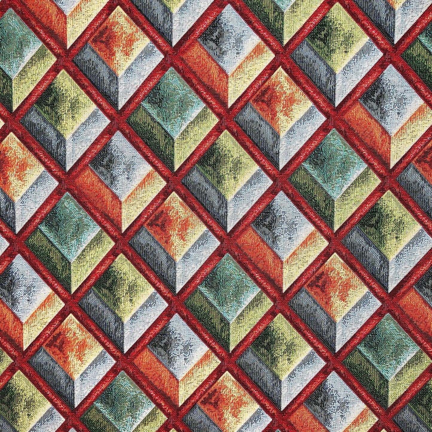 Luxury Weight Cotton Rich Tapestry Fabric | New World Full Colour 55" (140cm) Wide â€“ Sold by the Meter
