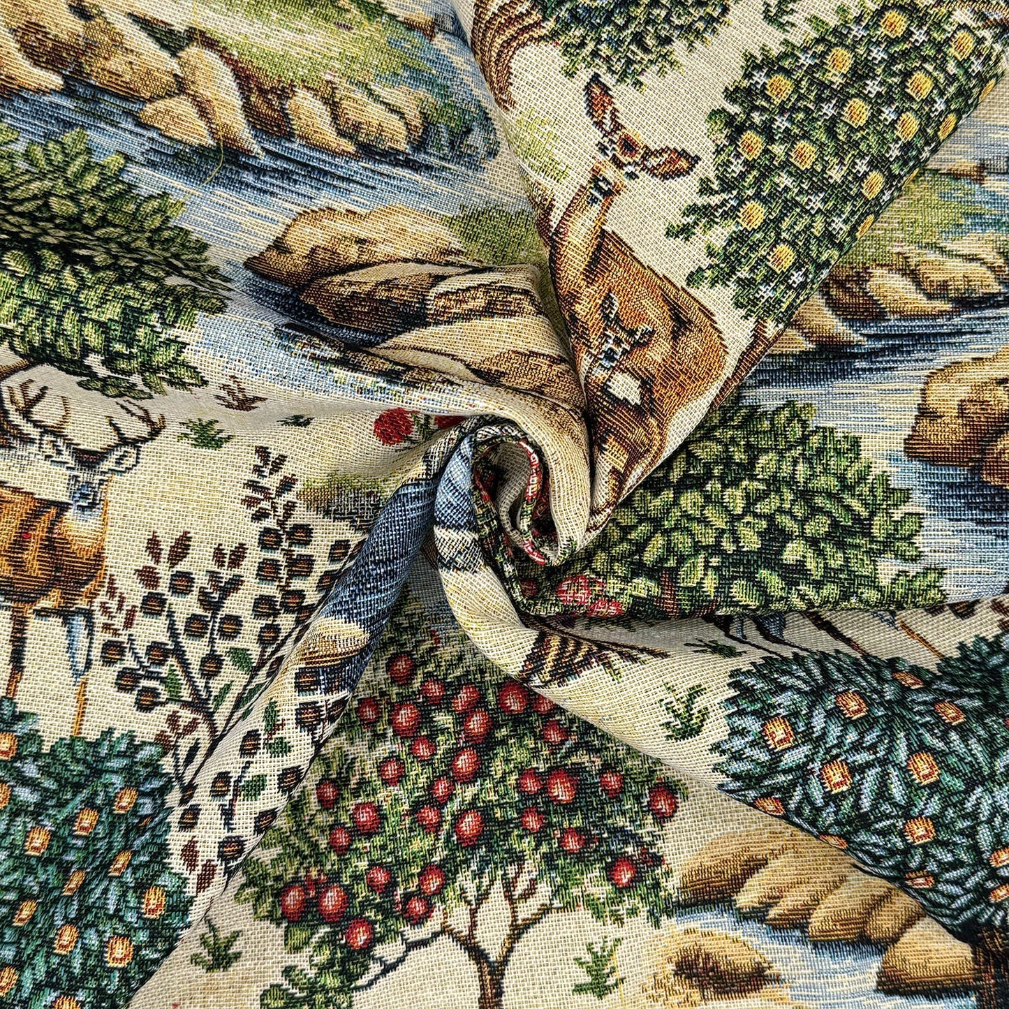 Luxury Weight Cotton Rich Tapestry Fabric | New World Full Colour 55" (140cm) Wide – Sold by the Meter