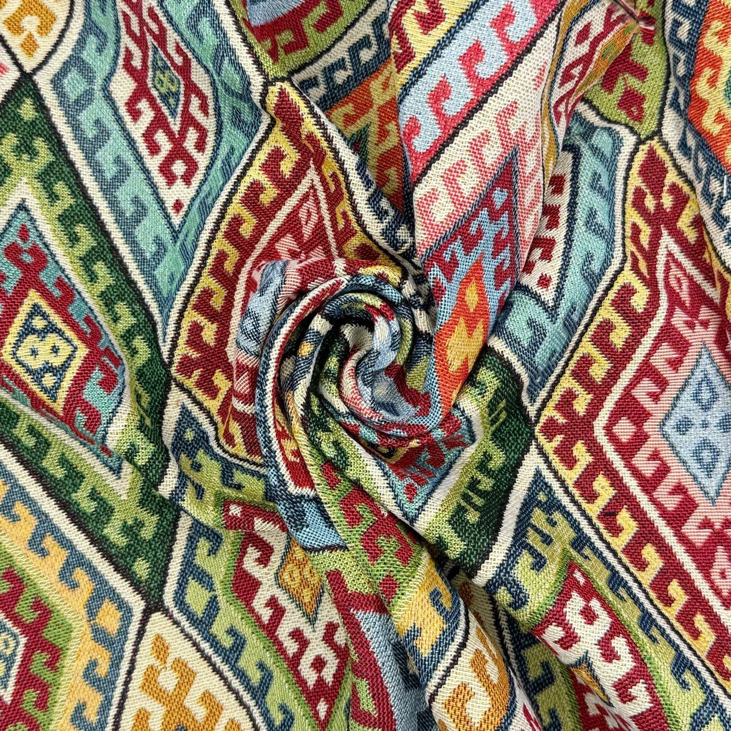 Luxury Weight Cotton Rich Tapestry Fabric | New World Full Colour 55" (140cm) Wide â€“ Sold by the Meter