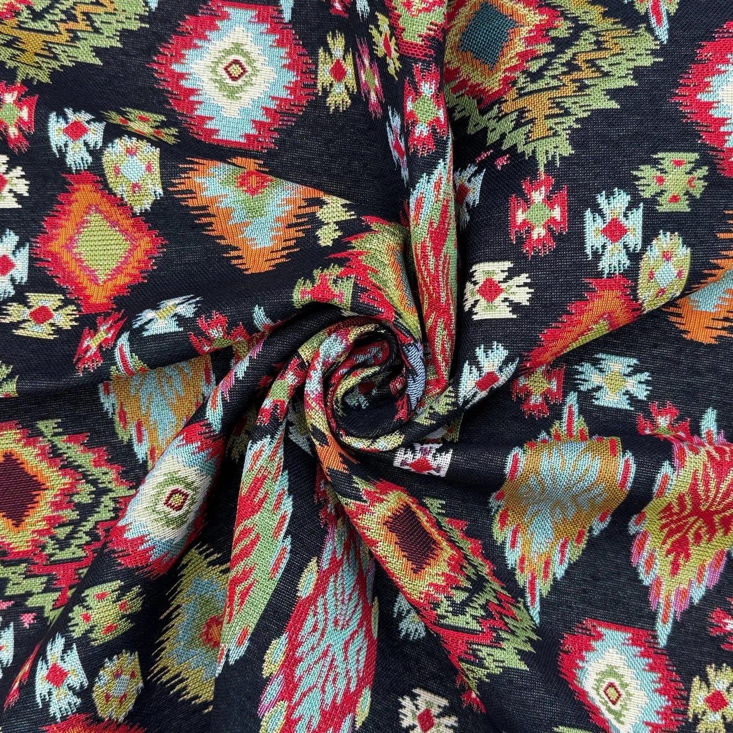 Luxury Cotton Rich Tapestry Fabric â€“ New World Full Colour 55" (140cm) Wide â€“ 15M Roll