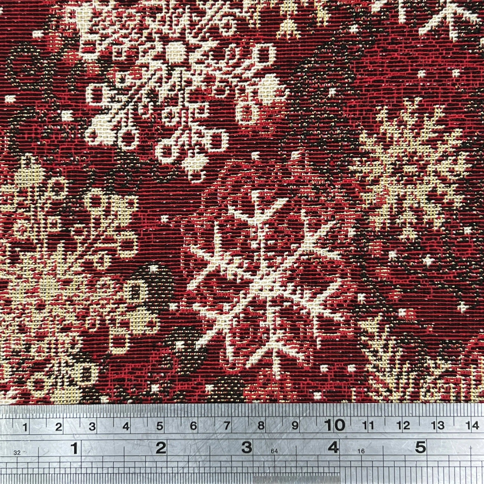 Luxury Cotton Rich Tapestry Fabric with Lurex Yarn â€“ 55" (140cm) Wide Upholstery & Curtain Material â€“ 15M Roll