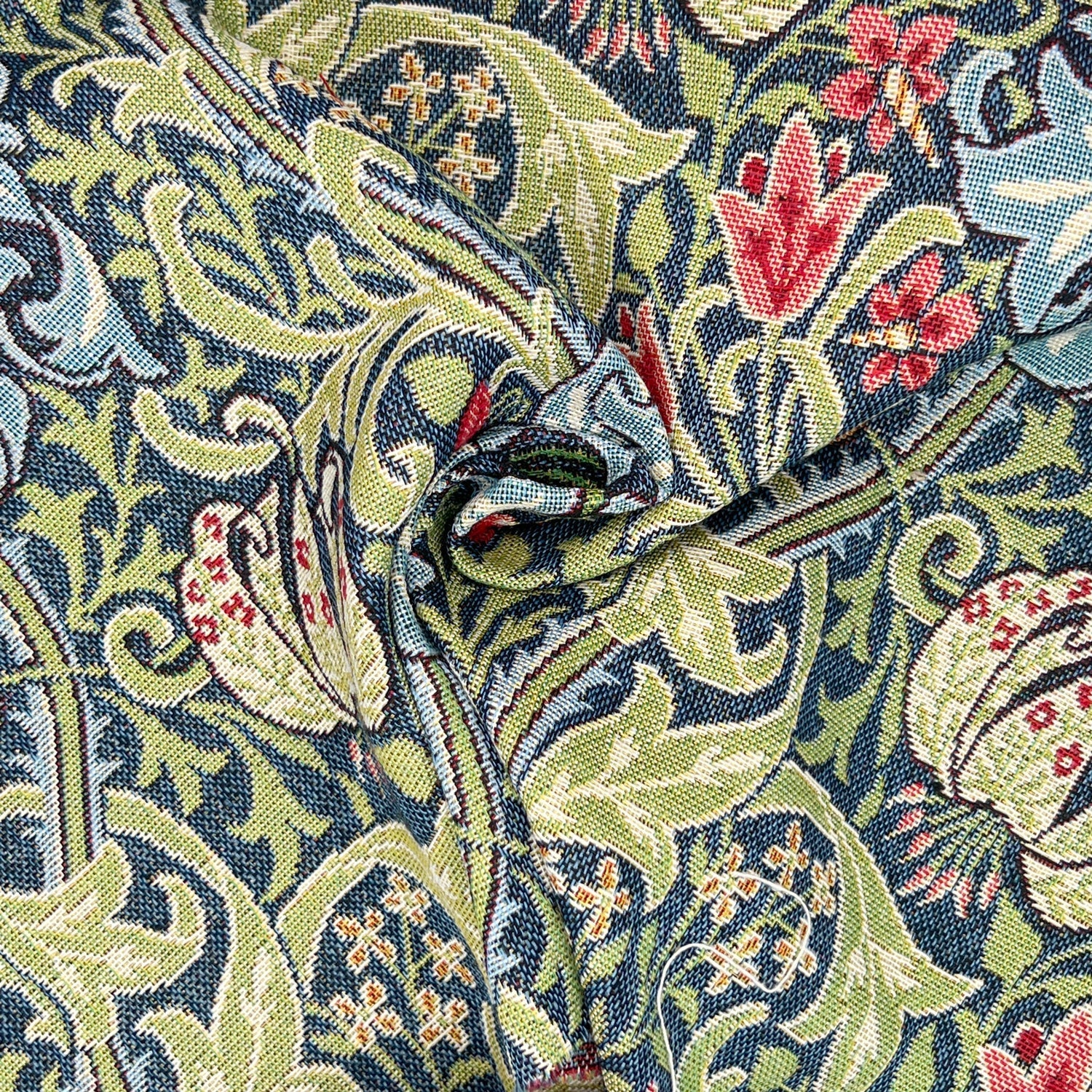William Morris Tapestry Fabric | Luxury Cotton Rich Side-Matching Tapestry 55" (140cm) Wide – Sold by the Meter