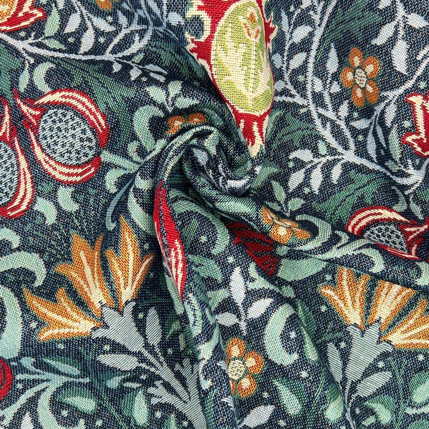 William Morris Tapestry Fabric â€“ Luxury Cotton Rich Side-Matching 55" (140cm) Wide â€“ 15M Roll