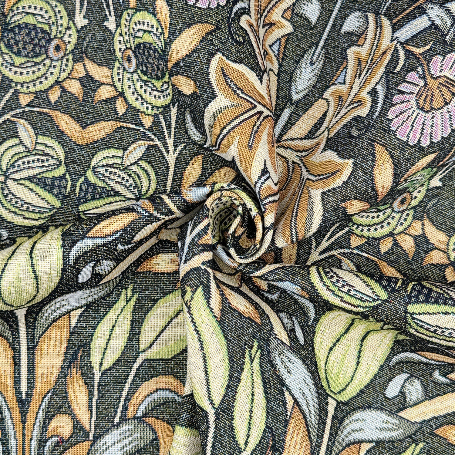William Morris Tapestry Fabric | Luxury Cotton Rich Side-Matching Tapestry 55" (140cm) Wide – Sold by the Meter