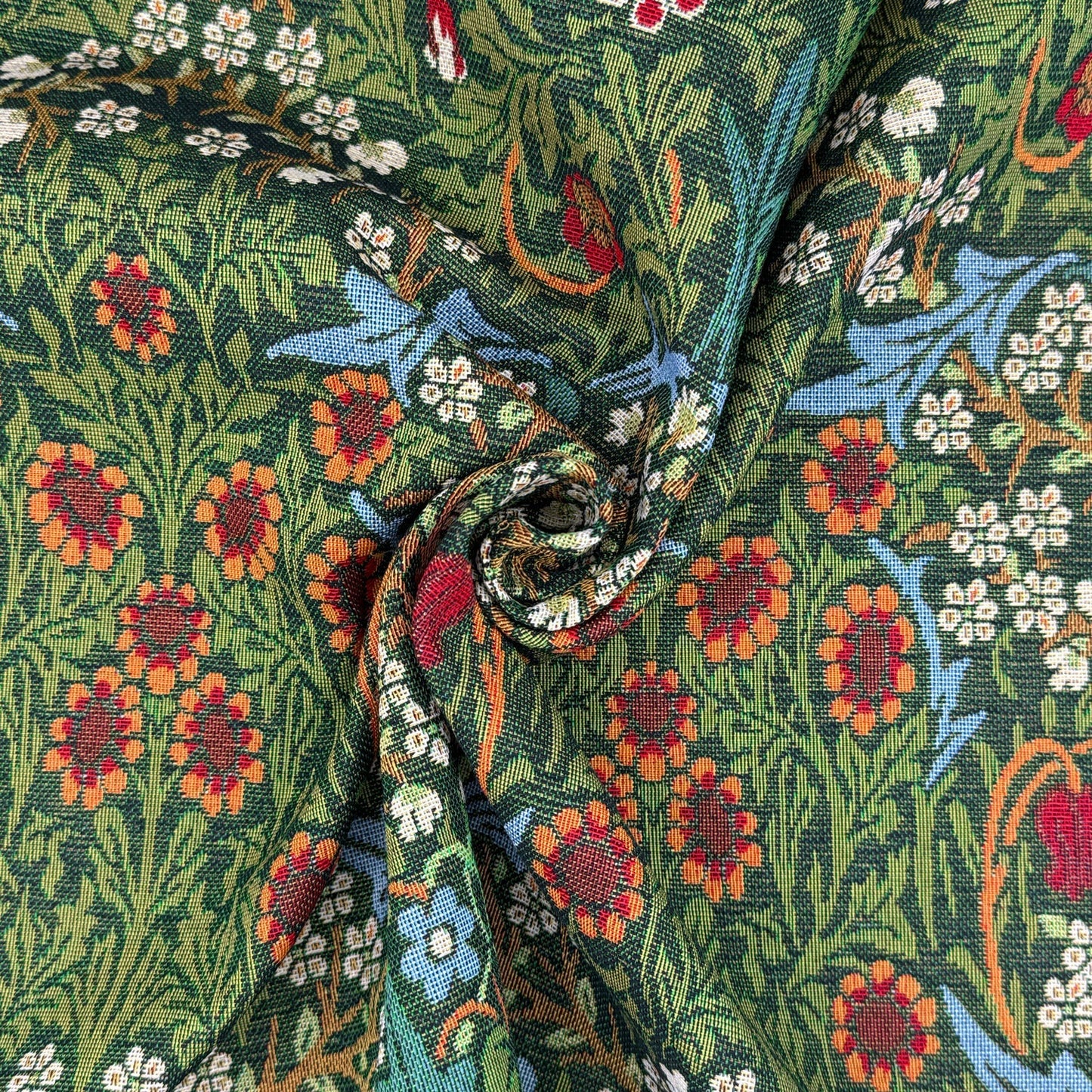 William Morris Tapestry Fabric | Luxury Cotton Rich Side-Matching Tapestry 55" (140cm) Wide – Sold by the Meter