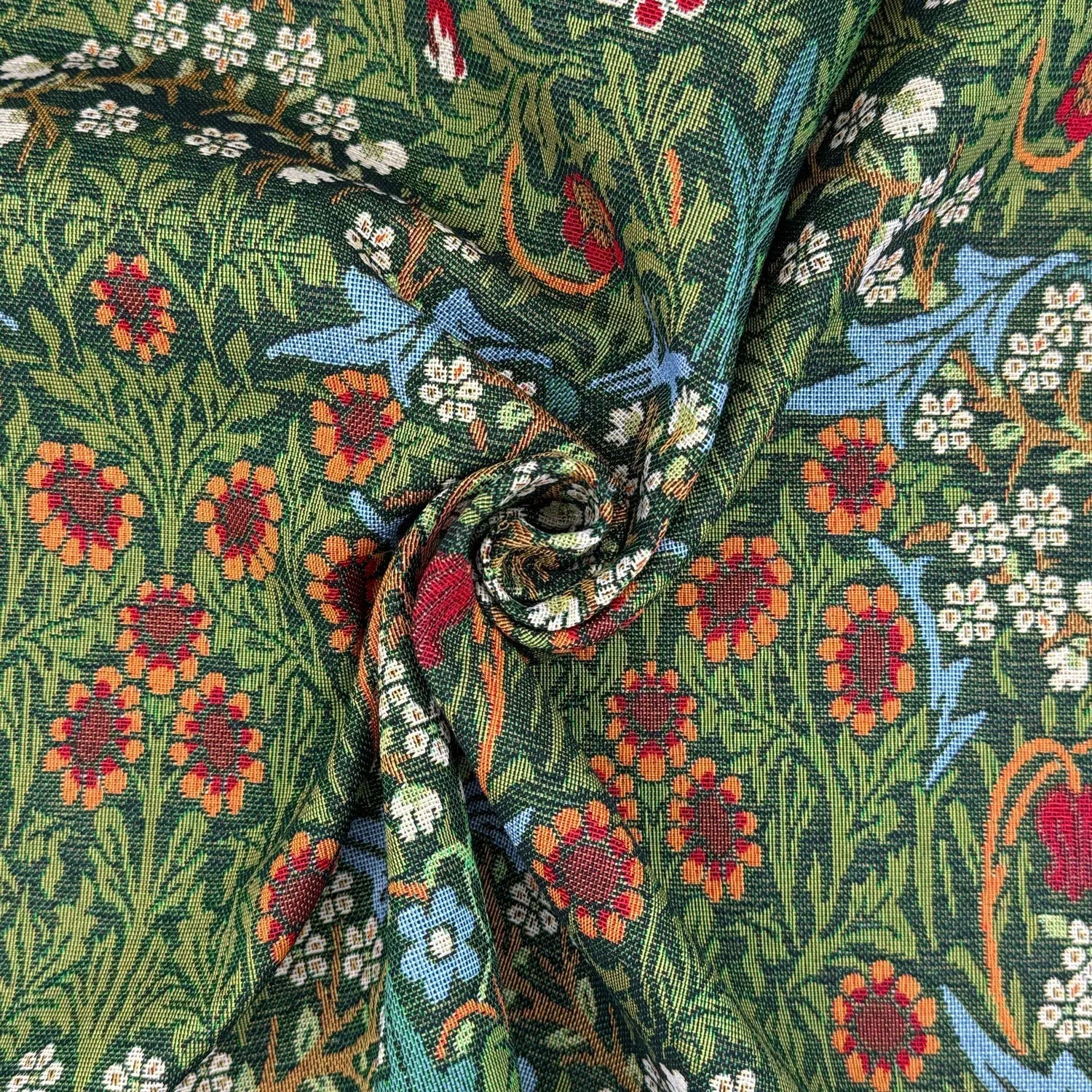 William Morris Tapestry Fabric â€“ Luxury Cotton Rich Side-Matching 55" (140cm) Wide â€“ 15M Roll