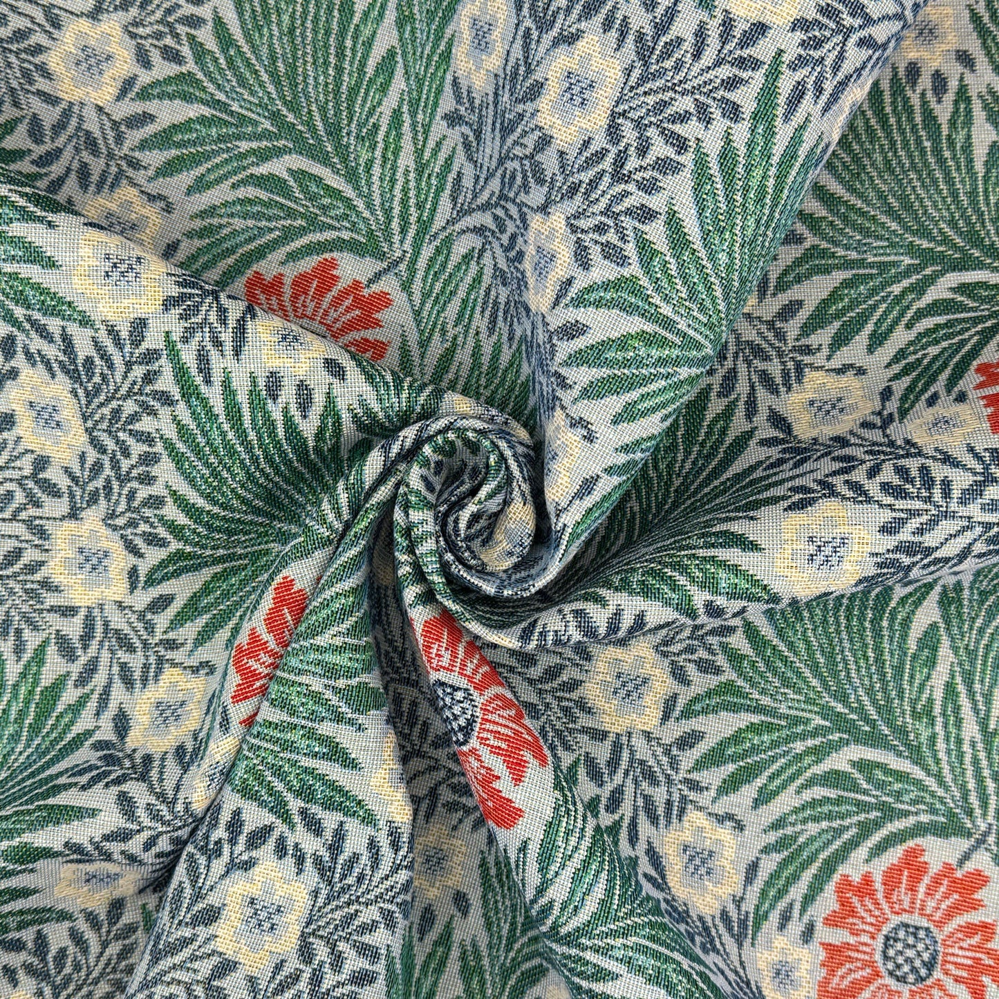 William Morris Tapestry Fabric | Luxury Cotton Rich Side-Matching Tapestry 55" (140cm) Wide – Sold by the Meter