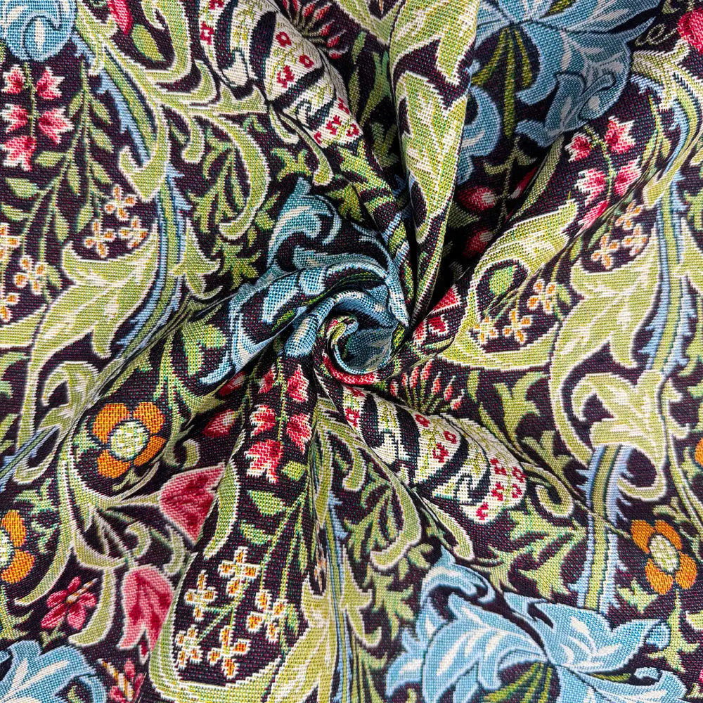 William Morris Tapestry Fabric â€“ Luxury Cotton Rich Side-Matching 55" (140cm) Wide â€“ 15M Roll