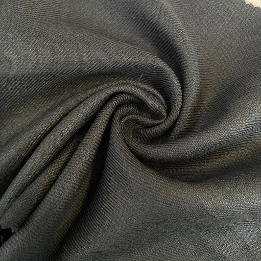 Charcoal Pashmina Winter Viscose Twill Fabric Dress Costume Scarf Material 44" Wide By The Meter