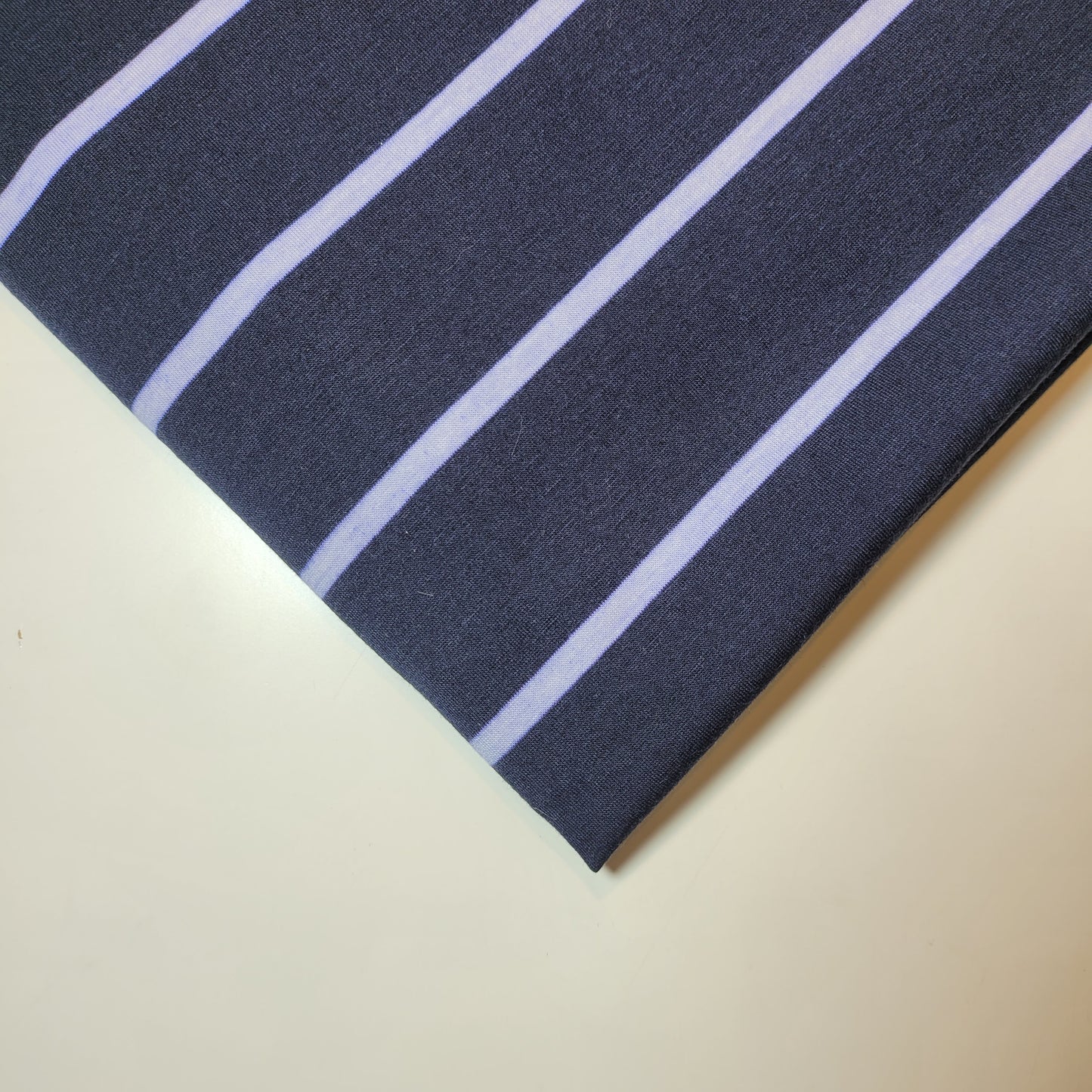 Navy Blue Stripe Viscose Jersey Dress Craft Costume Material 58" By The Meter