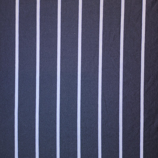 Navy Blue Stripe Viscose Jersey Dress Craft Costume Material 58" By The Meter