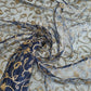 Navy Blue  Elegant Embroidered Net Fabric with Metallic Thread Work 44" By The Meter