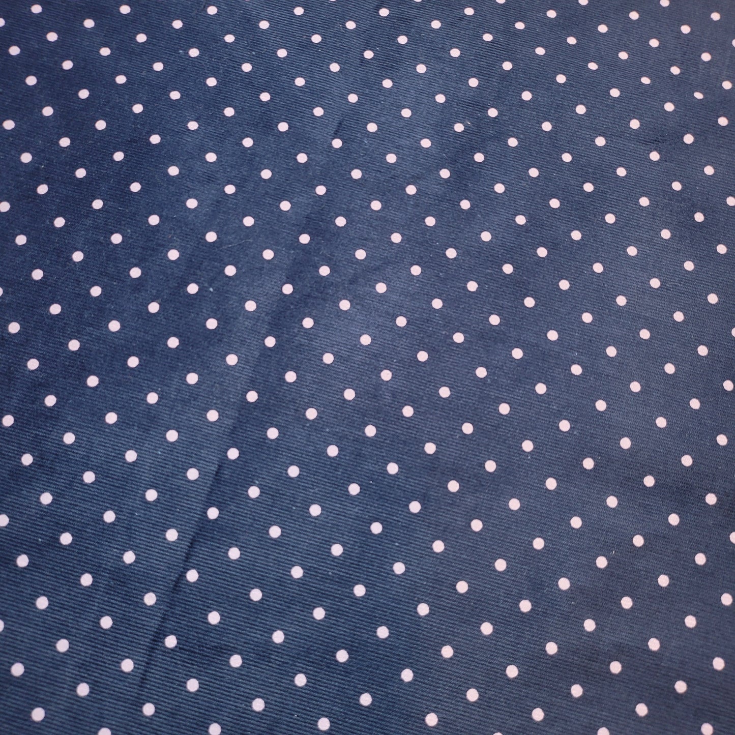 Navy Lilac Pin Spot 100% Cotton Cord Woven Velvet Corduroy Fabric Upholstery Dress Material 58"