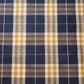 navy Mustard Thick 100% Cotton Tartan Check Plaid / Stripe Dress Fabric Craft Quilting Material 58" By The Meter