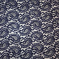 Marineblauer Paisley-Spitzenstoff für Brautkleider, Polyester-Netz- und Elasthan-Mischgewebe, 147,3 cm, Meterware (Kopie)